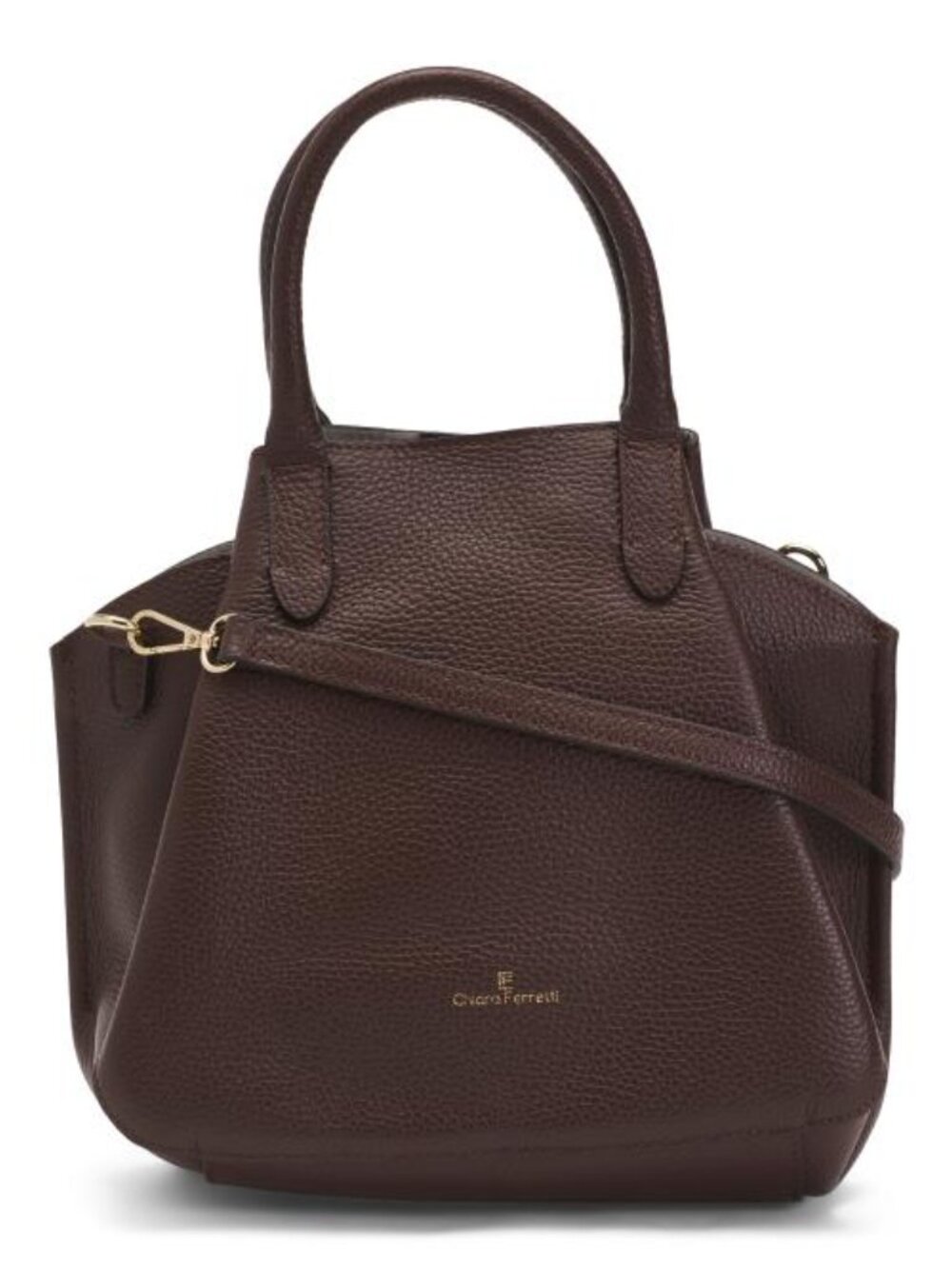 CHIARA FERRETTI Made In Italy Leather Side Wings Satchel